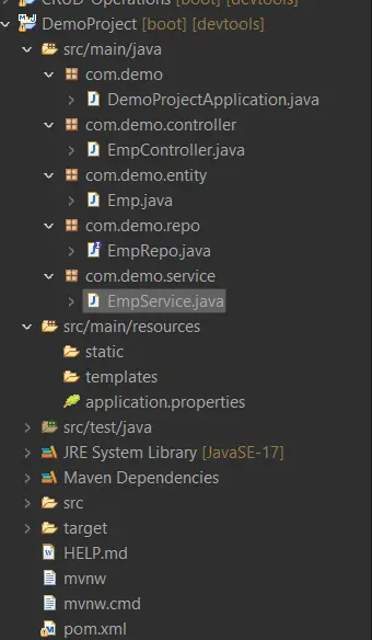 Spring Boot project structure