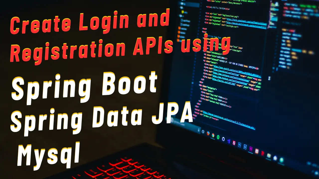 Login and Registration REST API using Spring Boot