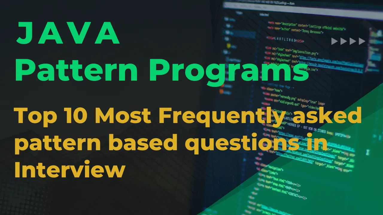 Java Pattern Programs