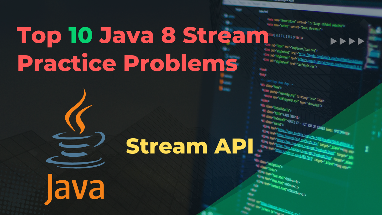 java 8 stream practice problems