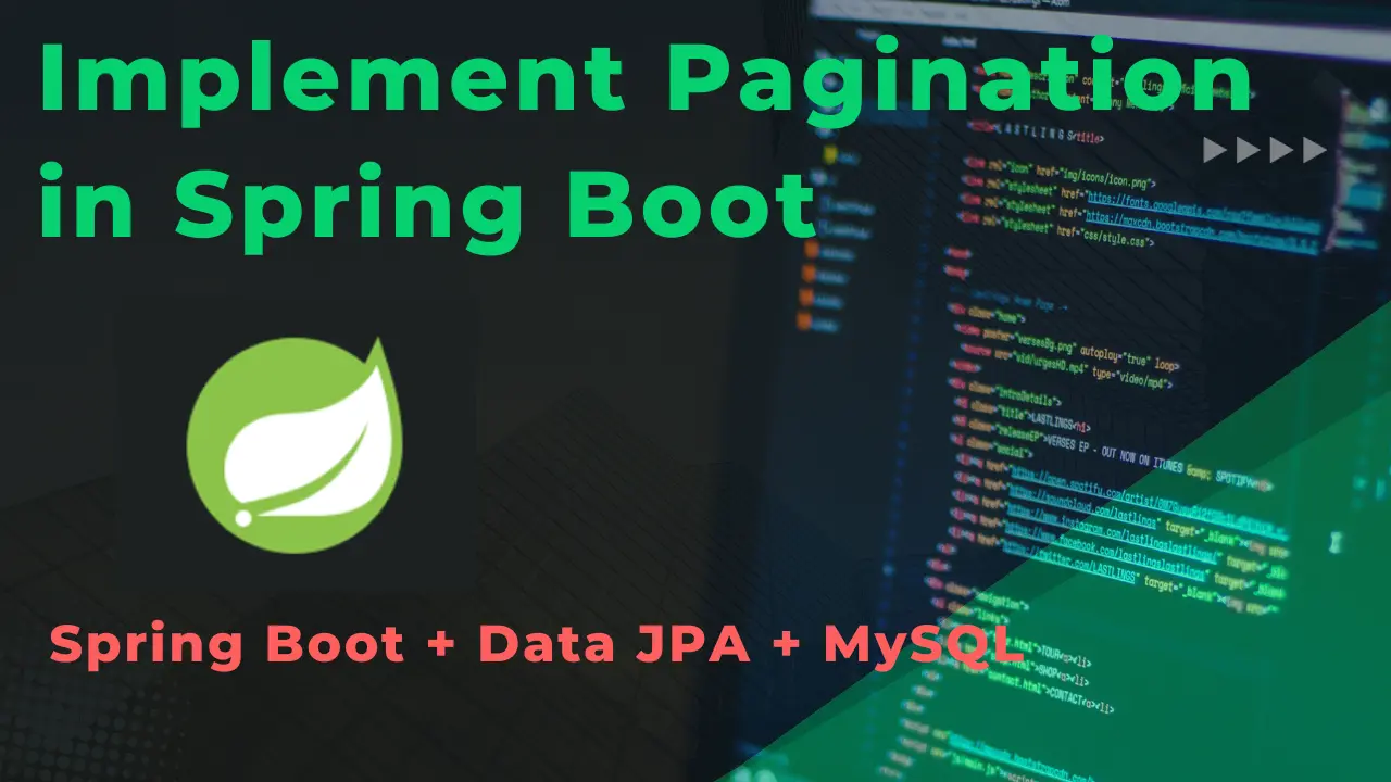 Pagination using spring boot, jpa and mysql