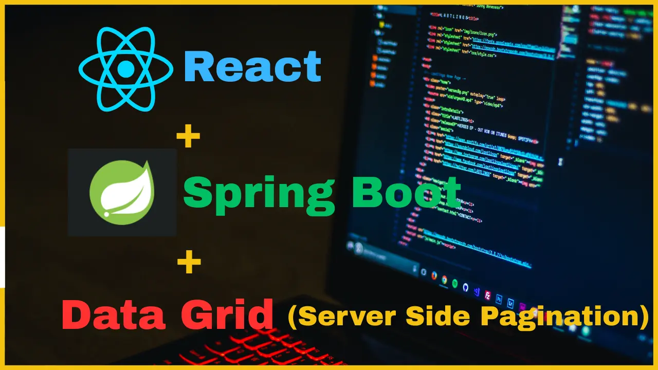 React + Data Grid + Spring Boot With Server-Side Pagination